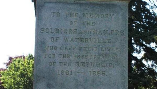 WATERVILLE CIVIL WAR MEMORIAL DEDICATION STONE