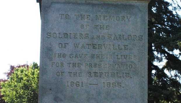 WATERVILLE CIVIL WAR MEMORIAL DEDICATION STONE