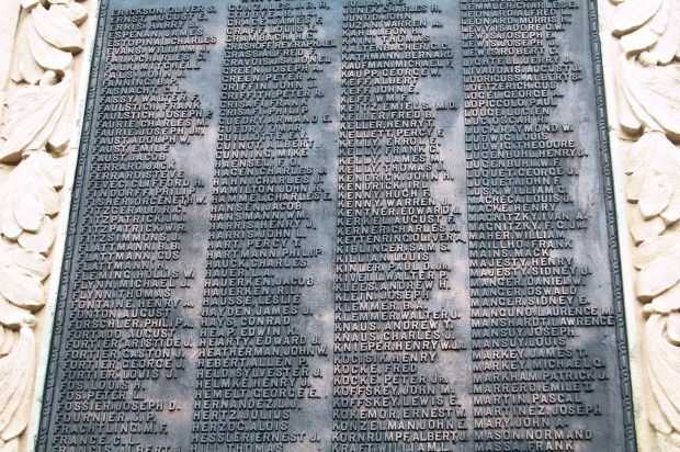 NINTH WARD WORLD WAR I MEMORIAL ARCH PLAQUE B