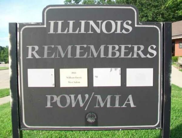 ILLINOIS REMEMBERS POW/MIA GRAYVILLE MEMORIAL PLAQUE