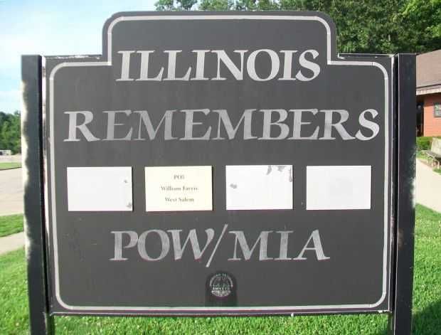 ILLINOIS REMEMBERS POW/MIA GRAYVILLE MEMORIAL PLAQUE