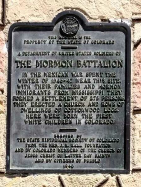 THE MORMON BATTALION WAR MEMORIAL PLAQUE