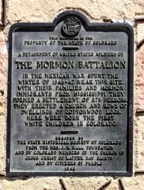 THE MORMON BATTALION WAR MEMORIAL PLAQUE