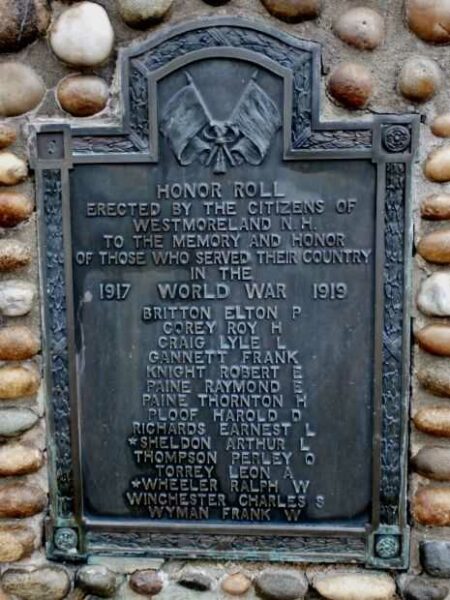 WESTMORELAND WORLD WAR I AND WORLD WAR II MEMORIAL PLAQUE A
