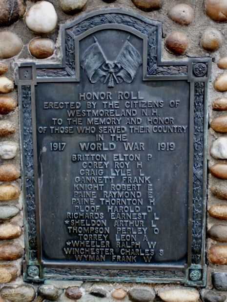 WESTMORELAND WORLD WAR I AND WORLD WAR II MEMORIAL PLAQUE A
