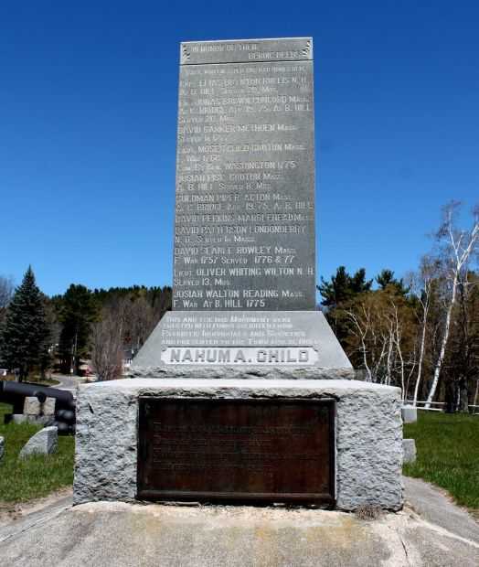 TEMPLE REVOLUTIONARY WAR VETERANS MEMORIAL SIDE