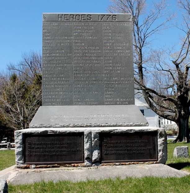 TEMPLE REVOLUTIONARY WAR VETERANS MEMORIAL FRONT