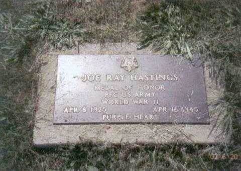 PFC. JOE RAY HASTINGS MEDAL OF HONOR GRAVESTONE