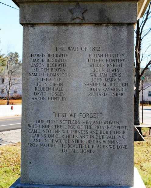 MARLOW WAR VETERANS MEMORIAL SIDE B