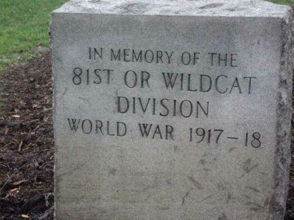 81ST OR WILDCAT DIVISION WORLD WAR I MEMORIAL