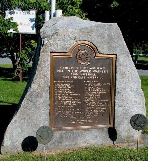 HAVERHILL, PIKE AND EAST HAVERHILL WORLD WAR I MEMORIAL