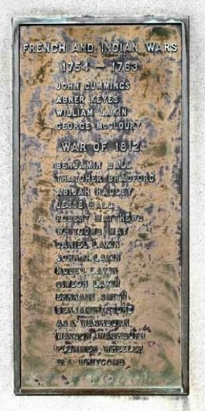 HANCOCK WAR VETERANS MEMORIAL PLAQUE A