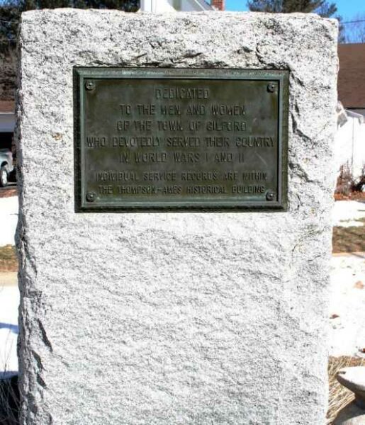 GILFORD WORLD WAR I AND WORLD WAR II MEMORIAL