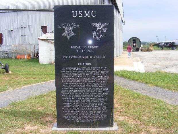 PFC. RAYMOND “MIKE” CLAUSEN MEDAL OF HONOR MEMORIAL BACK