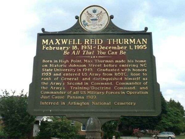 MAXWELL REID THURMAN MEMORIAL MARKER