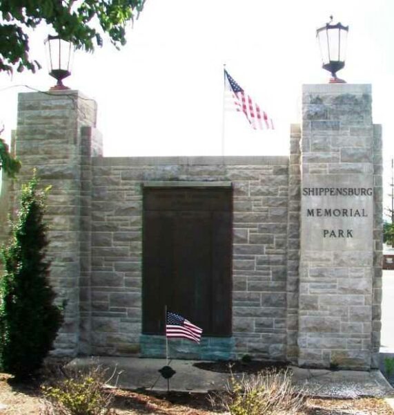 SHIPPENSBURG WORLD WAR II MEMORIAL LEFT GATE