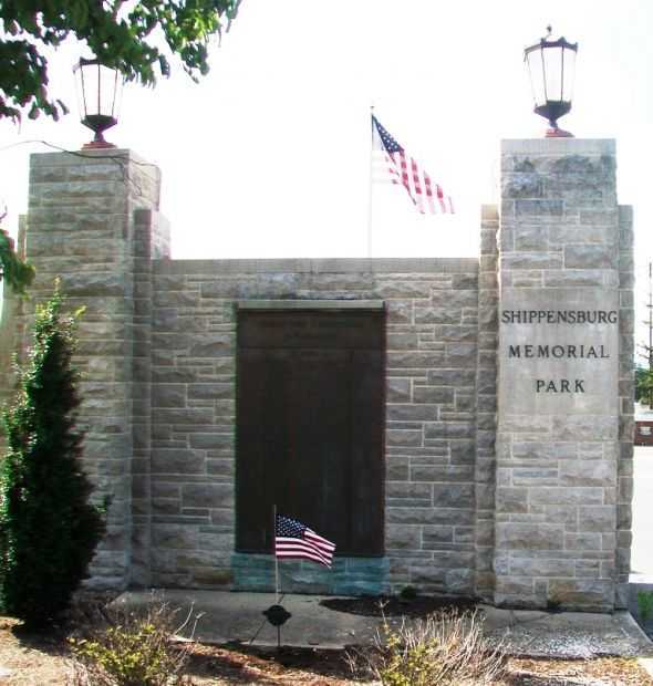 SHIPPENSBURG WORLD WAR II MEMORIAL LEFT GATE