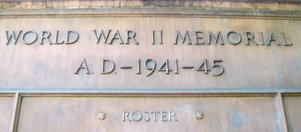 SHIPPENSBURG WORLD WAR II MEMORIAL GATES DEDICATION STONE