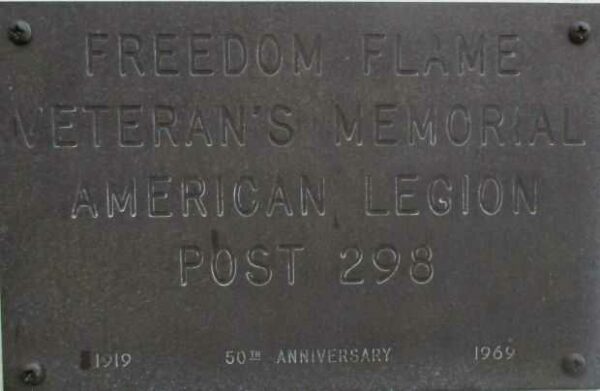 FREEDOM FLAME VETERAN’S MEMORIAL PLAQUE