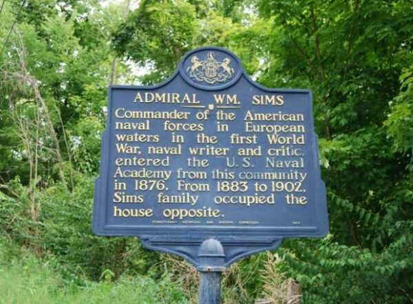 ADMIRAL WM. SIMS WAR MEMORIAL MARKER