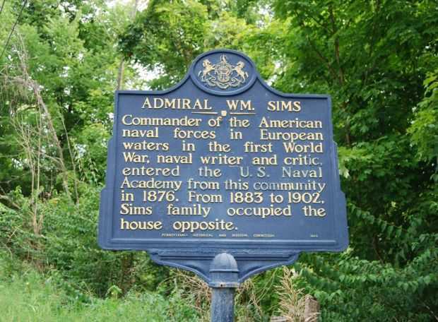 ADMIRAL WM. SIMS WAR MEMORIAL MARKER