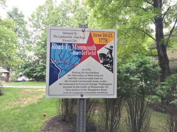 ROAD TO MONMOUTH BATTLEFIELD MEMORIAL MARKER