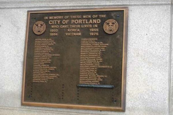 CITY OF PORTLAND KOREAN WAR AND VIETNAM WAR MEMORIAL