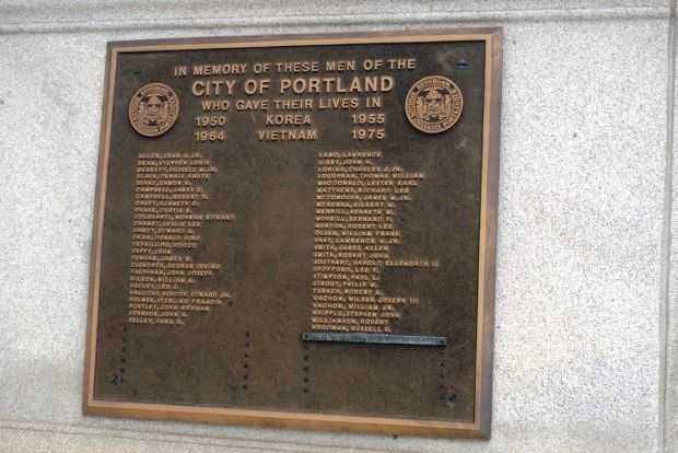 CITY OF PORTLAND KOREAN WAR AND VIETNAM WAR MEMORIAL