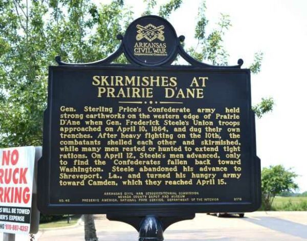 SKIRMISHES AT PRAIRIE D’ANE MEMORIAL MARKER