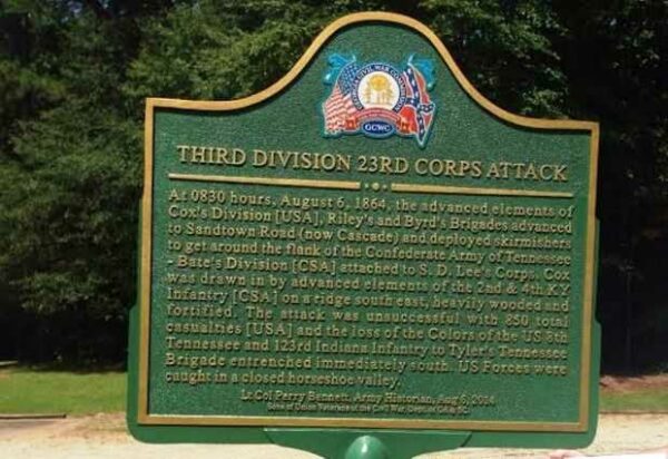 THIRD DIVISION 23RD CORPS ATTACK WAR MEMORIAL MARKER