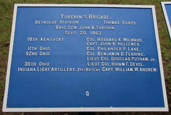 TURCHIN’S BRIGADE MEMORIAL PLAQUE A