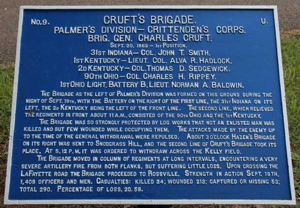 CRUFT’S BRIGADE WAR MEMORIAL PLAQUE