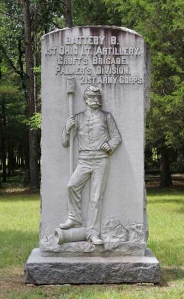 BATTERY B, 1ST OHIO LIGHT ARTILLERY WAR MEMORIAL FRONT