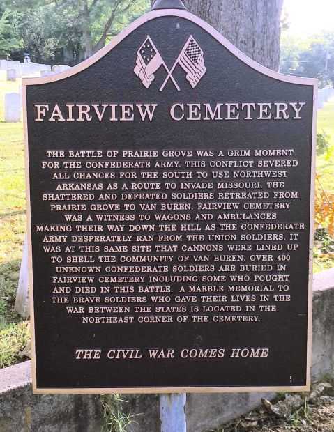 FAIRVIEW CEMETERY WAR MEMORIAL MARKER