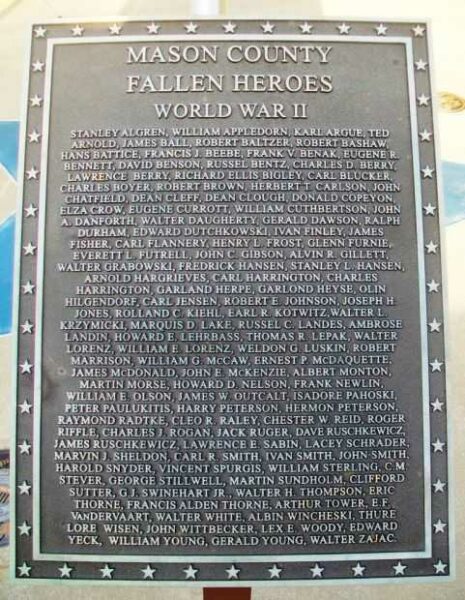 MASON COUNTY VETERANS MEMORIAL PLAQUE C