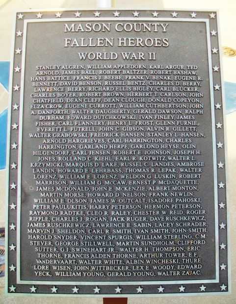 MASON COUNTY VETERANS MEMORIAL PLAQUE C