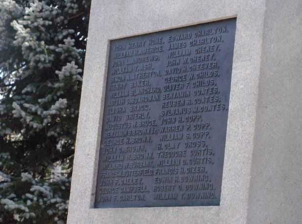 TOWN OF SAUGUS CIVIL WAR MONUMENT PLAQUE D