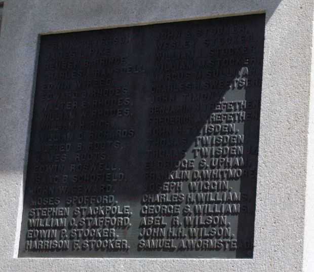 TOWN OF SAUGUS CIVIL WAR MONUMENT PLAQUE B