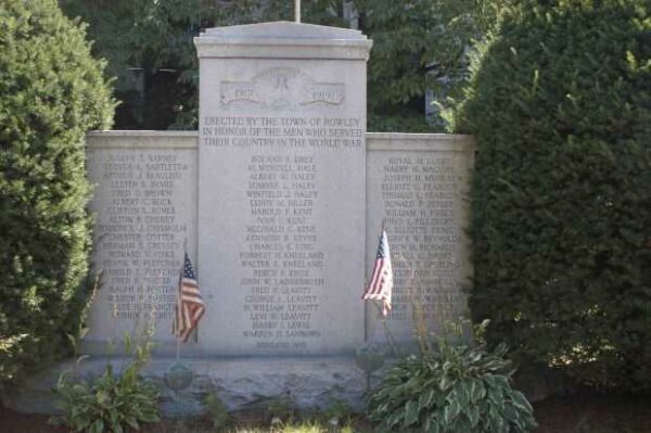 ROWLEY WORLD WAR I MEMORIAL