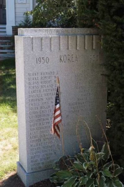 ROWLEY KOREAN WAR HONOR ROLL MEMORIAL