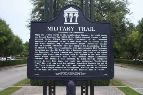 MILITARY TRAIL MEMORIAL MARKER