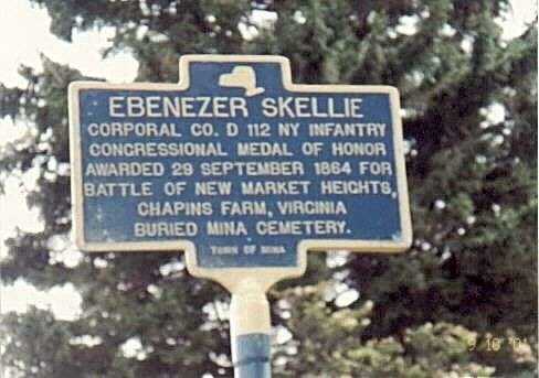 EBENEZER SKELLIE MEDAL OF HONOR MEMORIAL MARKER