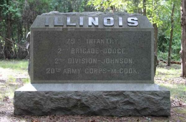 79TH ILLINOIS INFANTRY 2ND BRIGADE WAR MEMORIAL FRONT