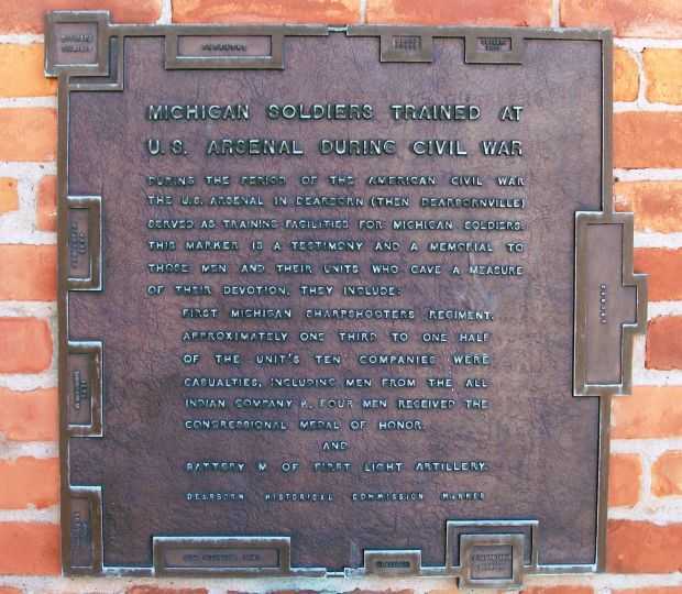 MICHIGAN SOLDIERS TRAINED AT U.S. ARSENAL DURING CIVIL WAR MEMORIAL