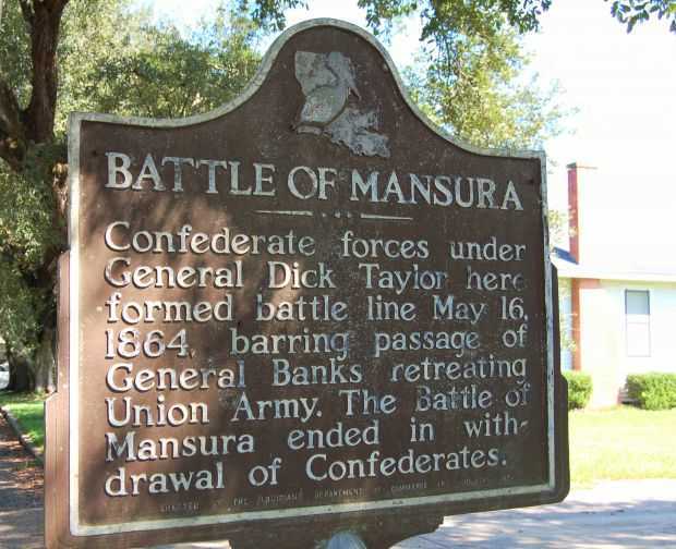 BATTEL OF MANSURA WAR MEMORIAL MARKER