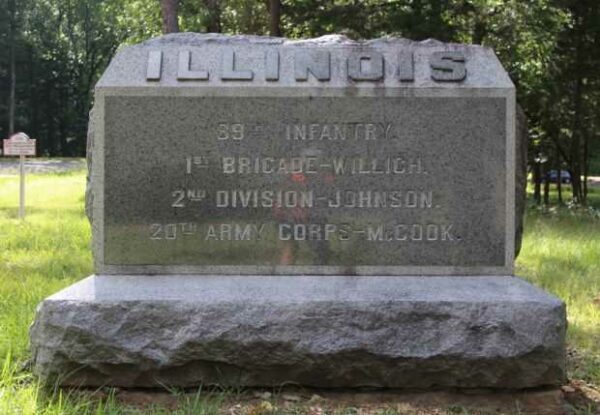 89TH ILLINOIS INFANTRY WAR MEMORIAL FRONT