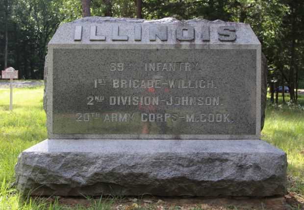 89TH ILLINOIS INFANTRY WAR MEMORIAL FRONT