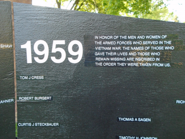 WISCONSIN VIETNAM MEMORIAL WALL PANEL A