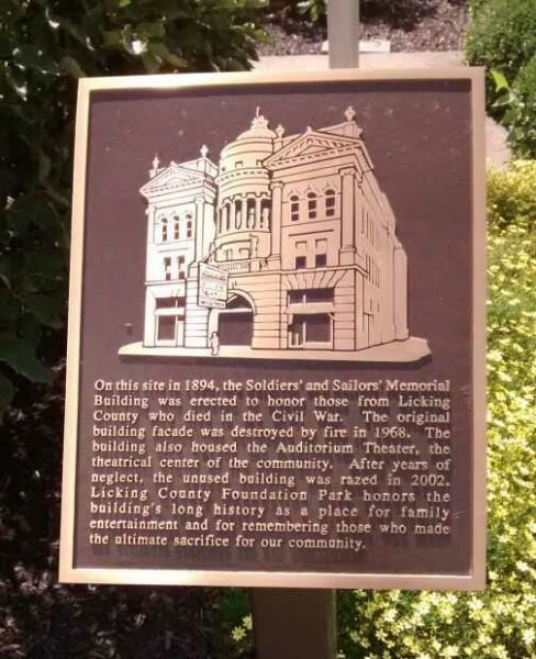 LICKING COUNTY SOLDIERS’ AND SAILORS’ MEMORIAL BUILDING MARKER