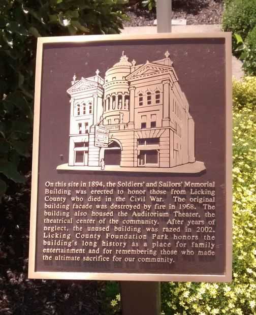 LICKING COUNTY SOLDIERS’ AND SAILORS’ MEMORIAL BUILDING MARKER